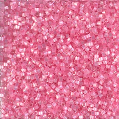 11/0 Delica Bead #1875 Silk Lt Carnation AB Inside Dyed 5.2g