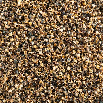 11/0 Delica Bead #2267 Op Picasso Brown Tan 5.2g
