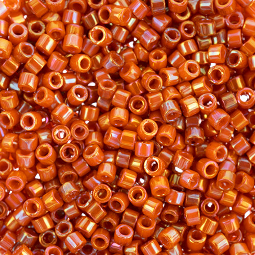 11/0 Delica Bead #2274 Op Glazed Orange Chilli AB 5.2g