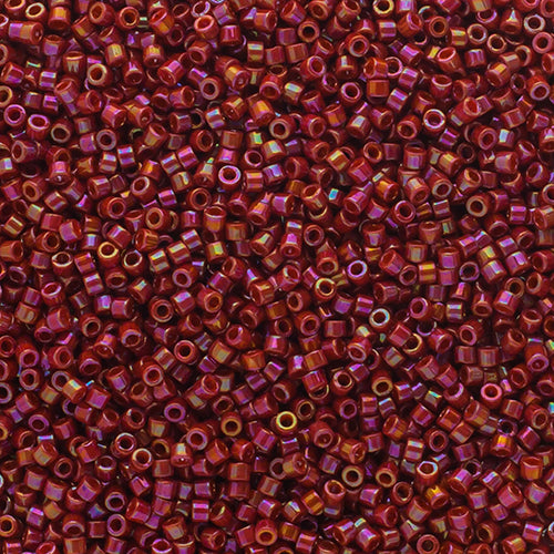 11/0 Delica Bead #2275 Op Glazed Red Cherry AB 5.2g