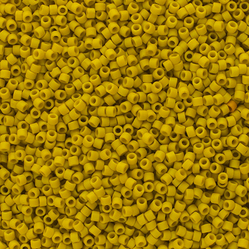 11/0 Delica Bead #2283 Frosted Glazed Lemon Yellow 5.2g