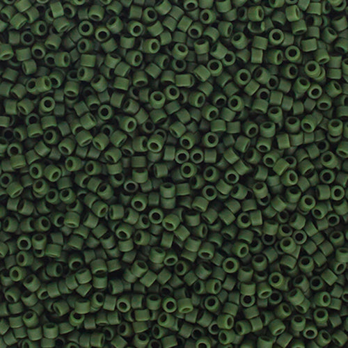 11/0 Delica Bead #2291 Frosted Glazed Emerald 5.2g