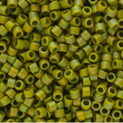 11/0 Delica Bead #2309 Frosted Glazed Rainbow Green Lime 5.2g