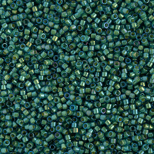 11/0 Delica Bead #2381 Fancy Lined Green Turquoise 5.2g