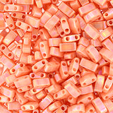 Half Tila Beads #0596 Op Peach AB 5.2g