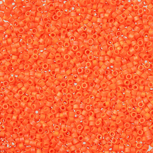 11/0 Delica Bead #0872 Op Orange AB Matte 5.2g
