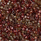 11/0 Delica Bead #0990 Sparkling Peach Red Sangria Lined Mix 5.2g
