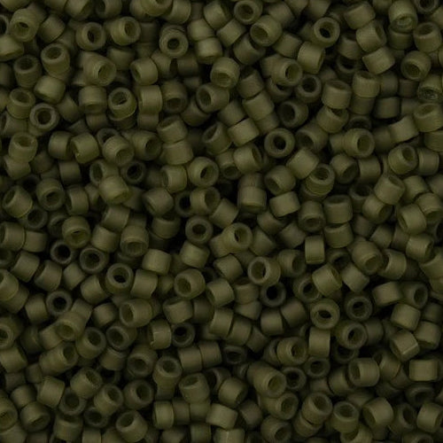 11/0 Delica Bead #2404 Matte Olive 5.2g