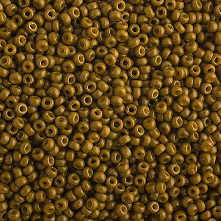 11/0 Miyuki Seed Beads #4491 Duracoat Green Olive 22g