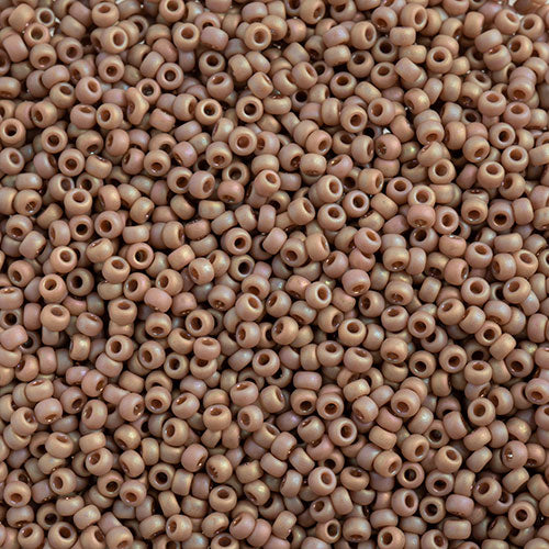 11/0 Miyuki Seed Beads #4694 Frosted Glazed Rainbow Lt Rose 22g