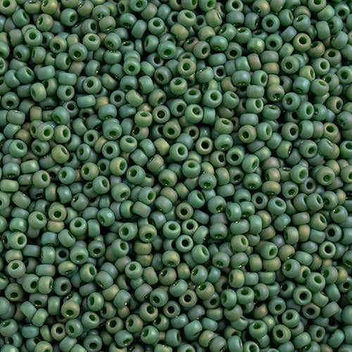 11/0 Miyuki Seed Beads #4699 Frosted Glazed Rainbow Pine 22g