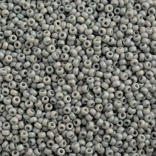 11/0 Miyuki Seed Beads #4705 Frosted Glazed Rainbow Grey 22g