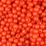 Round Plastic Beads 6mm Frosted Gold Flake Fire Red Approx 1000/pk