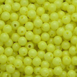 Round Plastic Beads 6mm Opaque Chartreuse Approx 1000/pk