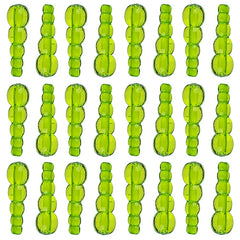 Stacked Fishing Beads 50/pk - Neon Green