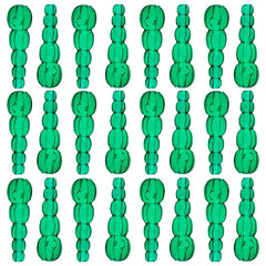 Stacked Fishing Beads Dark Green 50/pk