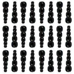 Stacked Fishing Beads 50/pk - Opaque Black