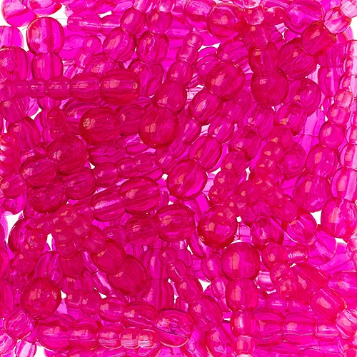 Stacked Fishing Beads Fuchsia 500/bag