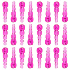 Stacked Fishing Beads 50/pk - Fuchsia