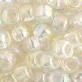 Crow Beads Transparent Crystal Iris 100/pk