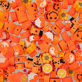 Craft Beads Clay Mixed Shapes Orange 120/pk