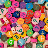 Craft Beads Clay Mixed Shapes Alphabet 120/pk