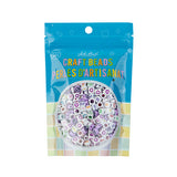 Craft Beads Plastic Disc/Cube Purple Mix 72g