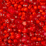 Craft Beads Plastic Star Mix Red 70g