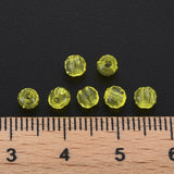 Faceted Plastic Beads 4mm Transparent Yellow 25g
