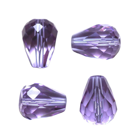 K9 Glass Teardrop Beads 8x6mm Light Violet 10/pk