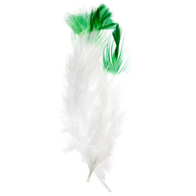 Marabou Feathers 2-Tone 5-7" Green 6g