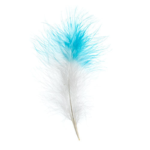Marabou Feathers 2-Tone 5-7" Turquoise 6g