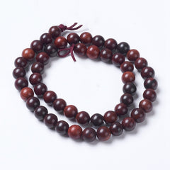 8mm Natural Burmese Rosewood Beads 49/Strand