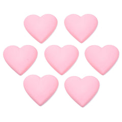 Resin Cabochons, Heart 28mm Pastel Pink 10/pk