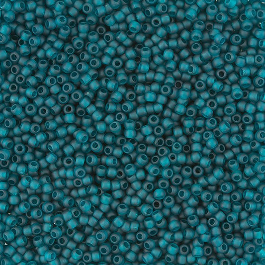 8/0 Toho Seed Beads #7BDF Transparent Frosted Teal 8-9g Vial