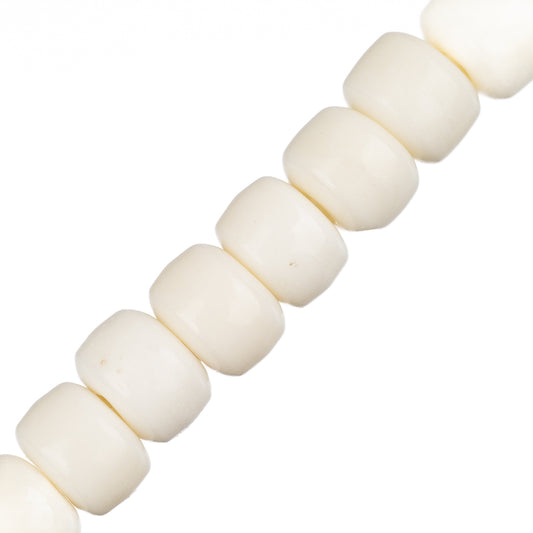 Bone Crow Beads 7x9mm Ivory 30/Strand