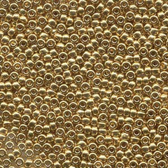 8/0 Miyuki Seed Beads #191 24Kt Gold Plated 25g