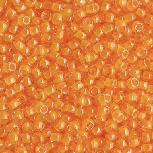 8/0 Toho Seed Beads #801 Luminous Neon Tangerine 8-9g Vial