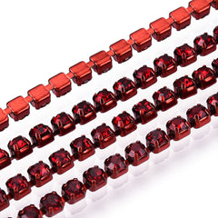 Metal Rhinestone Banding 2mm Siam 10yd/pk