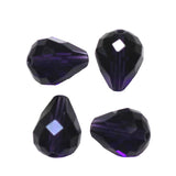 K9 Glass Teardrop Beads 8x6mm Purple Velvet 10/pk