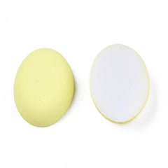 *Resin Cabochons, Oval 18mm Pastel Yellow 10/pk