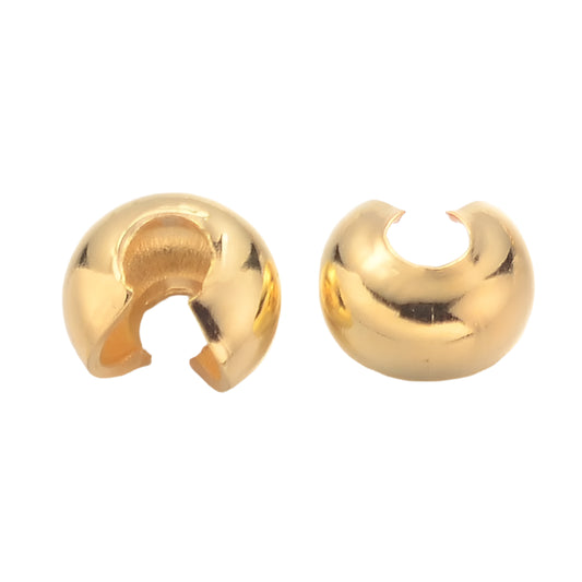 Crimp Cover 3mm Gold 100/pk