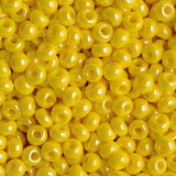 8/0 Czech Seed Beads #88110V Opaque Yellow Luster 22g