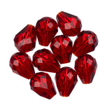 K9 Glass Teardrop Beads 10x8mm Siam 10/pk