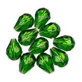 K9 Glass Teardrop Beads 10x8mm Erinite 10/pk
