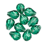 K9 Glass Teardrop Beads 10x8mm Indicolite 10/pk