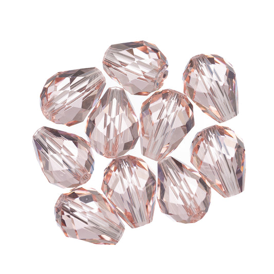 K9 Glass Teardrop Beads 10x8mm Padparadscha 10/pk