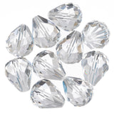 K9 Glass Teardrop Beads 12x10mm Crystal 10/pk