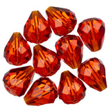 K9 Glass Teardrop Beads 12x10mm Light Siam 10/pk