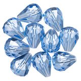 K9 Glass Teardrop Beads 12x10mm Light Sapphire 10/pk